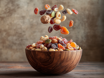 Frutas y frutos secos para todos los gustos