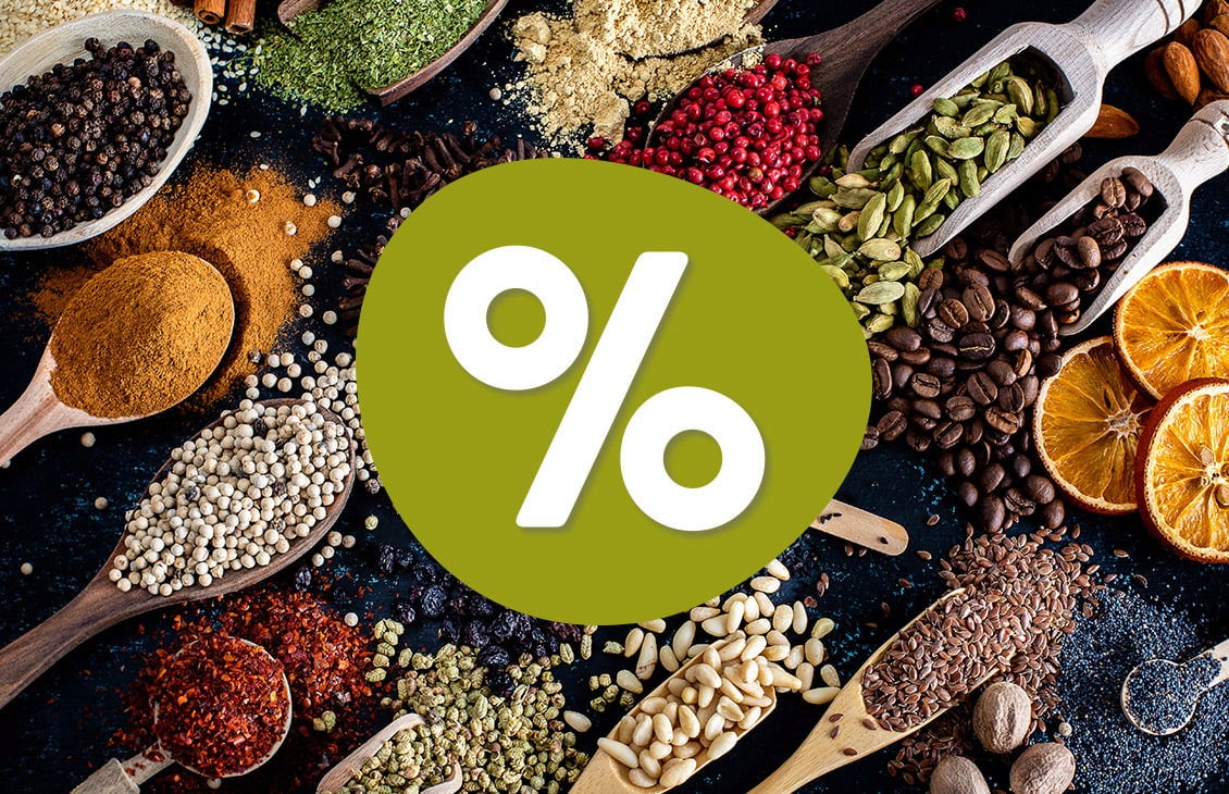 Sleva až 30 % na koření a bylinky