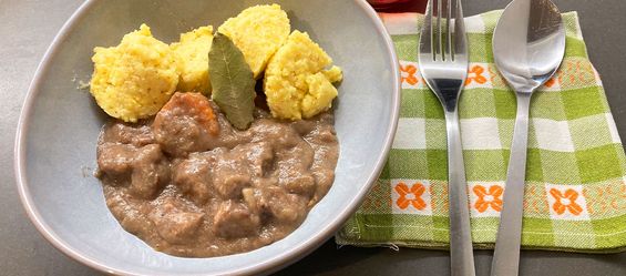 Polenta with Carbonada - A Specialty from Italy's Aosta Valley