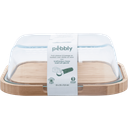 Pebbly Quesera de Bambú con Tapa de Vidrio - M - 1 pieza