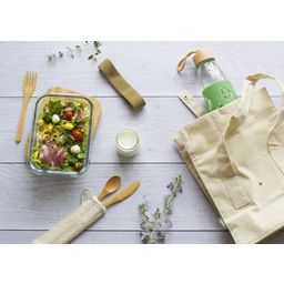 Lunchbox recht. flach mit Besteck 1l - 3tlg - 1 Set