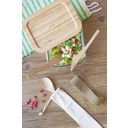 Rechthoekige Platte Lunchbox  met Bestek 1 L - 3 stuks - 1 set