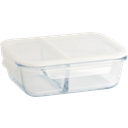 Rectangular Food Container with 2 Compartments - 950 ml