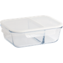 Rectangular Food Container with 2 Compartments - 1450 ml