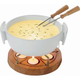 Service à Fondue avec Bougies Scintillantes