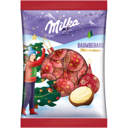 Milka Christmas Tree Baubles with Milk Cream - Red