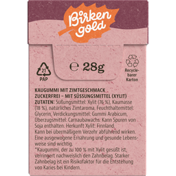 Birkengold Natur Kaugummi Zimt - 28 g