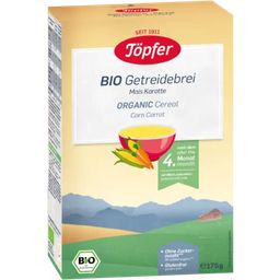 Töpfer Bio obilná kaše s kukuřicí a mrkví - 175 g