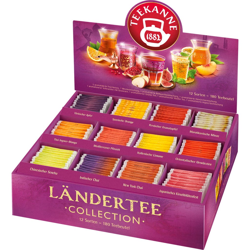 TEEKANNE Ländertee-Collection Box, 180 Teebeutel - Piccantino