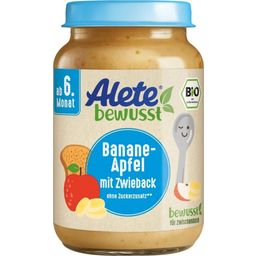 Alete Bio Banane-Apfel mit Zwieback - 190 g