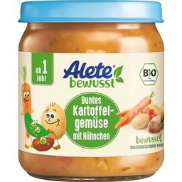 Bio Buntes Kartoffelgemüse mit Bio-Hühnchen - 250 g