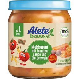 Organic Baby Food Jar - Macaroni in Tomato Sauce with Organic Pork - 250 g