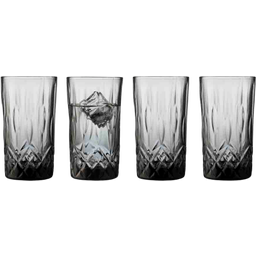 Lyngby Glas Verre Highball Sorrento 38 cl - Lot de 4 - Fumée