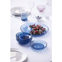 Lyngby Glas Teller Sorrento 16 cm 4 Stück - Blau