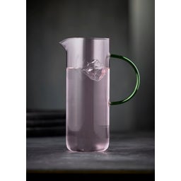 Lyngby Glas Szklany dzbanek Torino, 1,1 litra - różowy/zielony