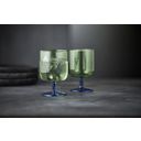 Torino Wine Glass 30 cl, 2 pieces - Green/Blue