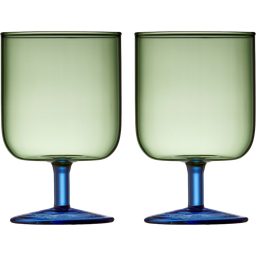 Torino Wine Glass 30 cl, 2 pieces - Green/Blue