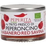 Freshly Chopped Habanero Red Savina Chillies