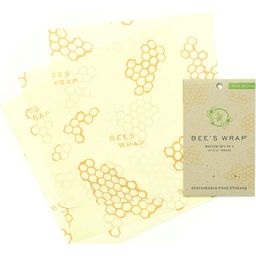 Bee's Wrap Triple Set de Paños de Cera de Abeja - M (25x27,5cm)