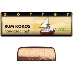 Zotter Schokolade Organic Chocolate Minis - Rum Coconut - 20 g