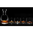 Bicchieri da Whisky The Peaks con Bottiglia - Set di 5 Pezzi - 1 set