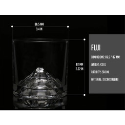 Liiton Fuji Whisky Glasses, 2 Pieces - 1 Set