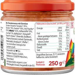 Pumpkin Organics Organic Veggie Tomato Sauce - 250 g