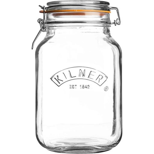 Kilner Eckiges Drahtbügelglas - 1,5 Liter