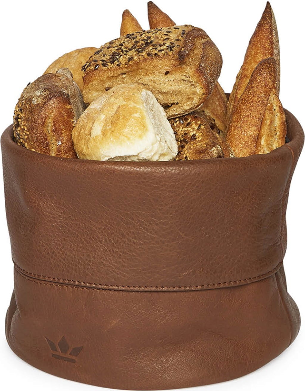 Dutchdeluxes Cestino in Pelle per il Pane - Vintage Cognac