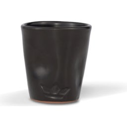 Dutchdeluxes Ceramic Mug, Crinkled Look, 130 ml - Matte Black