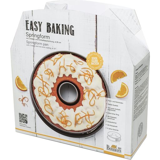 Easy Baking - Moule Rond à Charnière avec 2 Fonds Amovibles - 26 cm