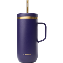Qwetch Isotherm Cold Cup mit Henkel, 600ml - Dunkelviolett & Gold