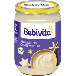 Bebivita Bio Babygläschen Abendbrei Grieß Vanille - 190 g