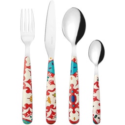 guzzini Flower & Lemon - Set di 24 Posate - Clear red