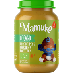 Mamuko Organic Carrot, Peas, Chicken & Potatoes - 190 g