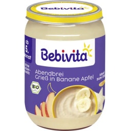 Babygläschen Abendbrei Grieß in Banane Apfel - 190 g