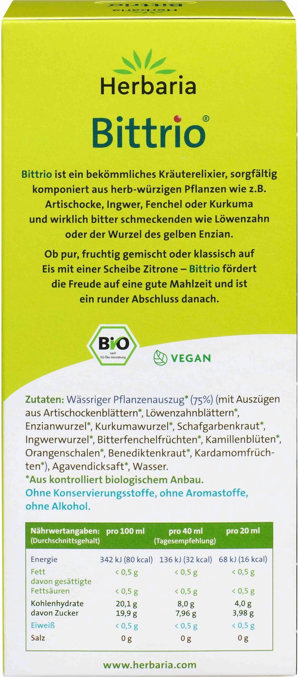 Herbaria Bittrio Bio - 250 ml