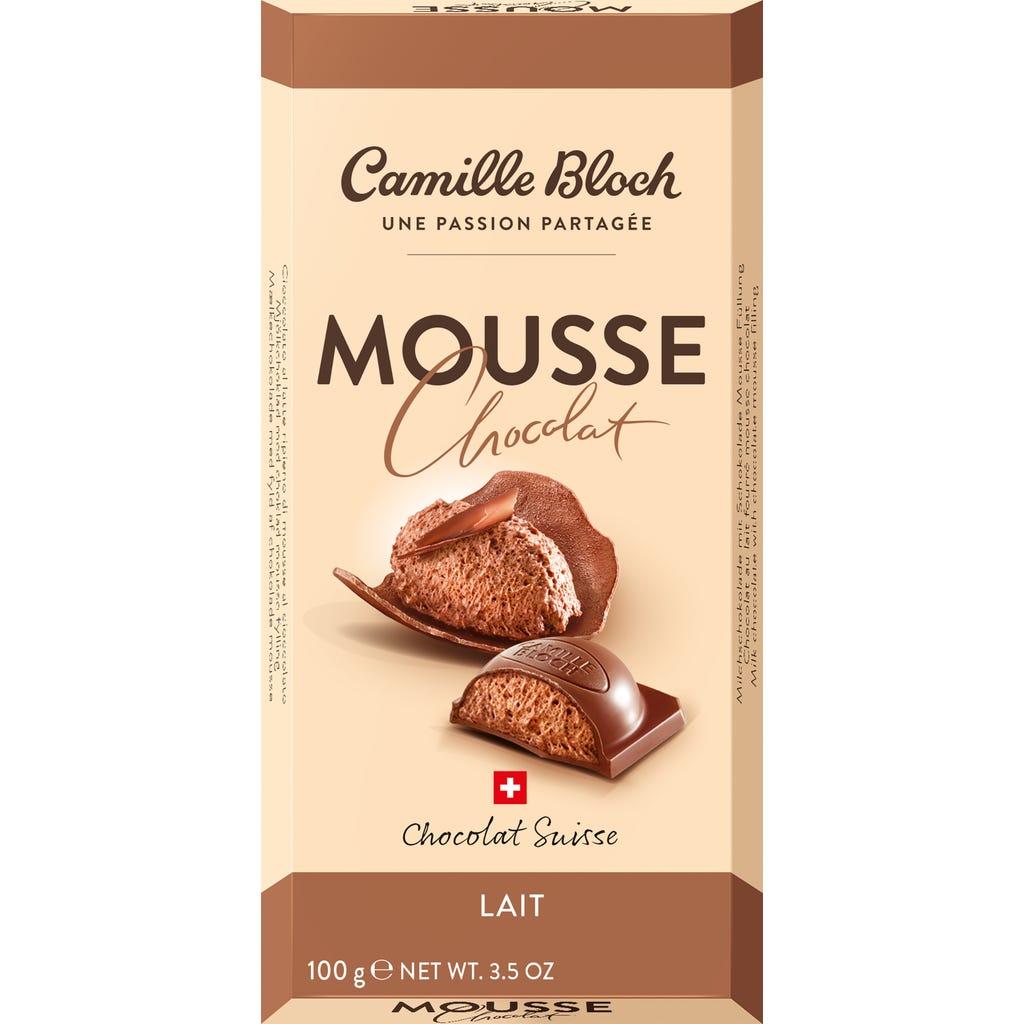 Camille Bloch Mousse Chocolat - Milk Chocolate, 100 g - Piccantino