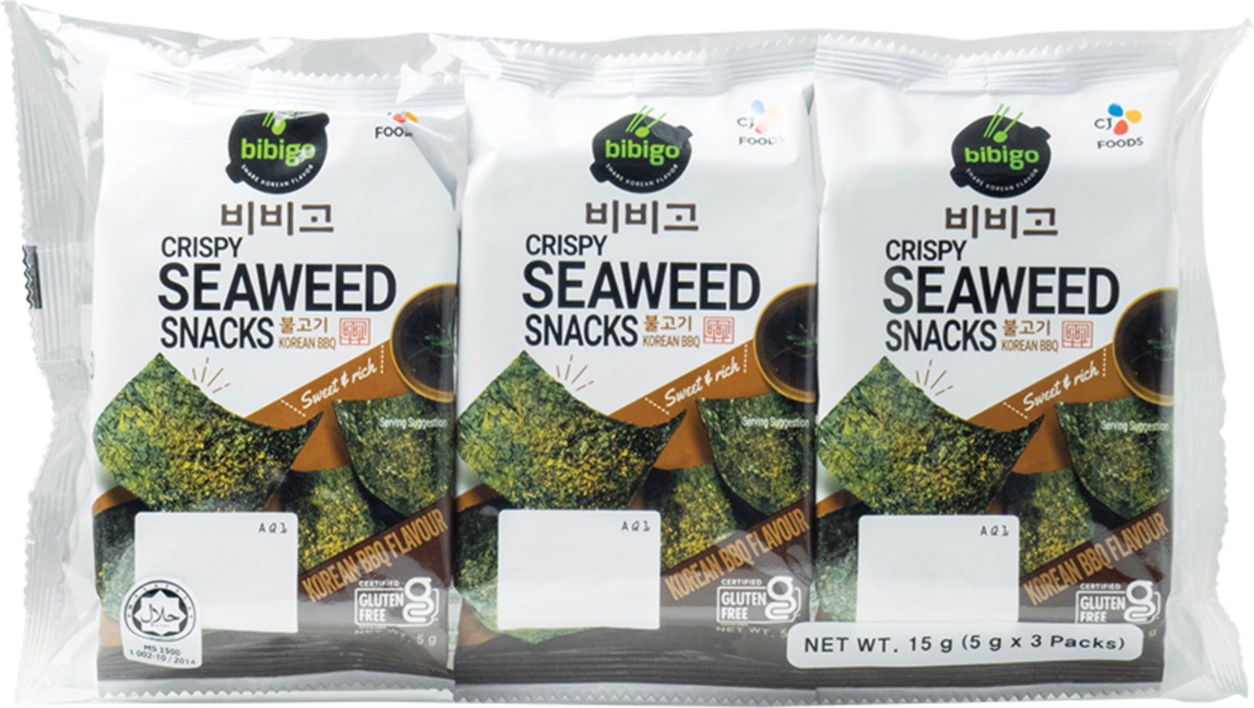 Crispy Seaweed Snacks, BBQ (15 g)
