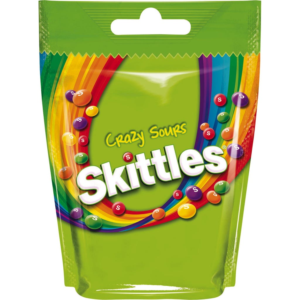 Skittles Crazy Sours Stand-up Pouch - Piccantino Online Shop