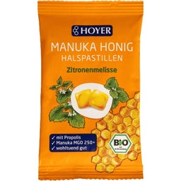 HOYER Bio Manukaméz torokcukorka - Citromfű - 30 g
