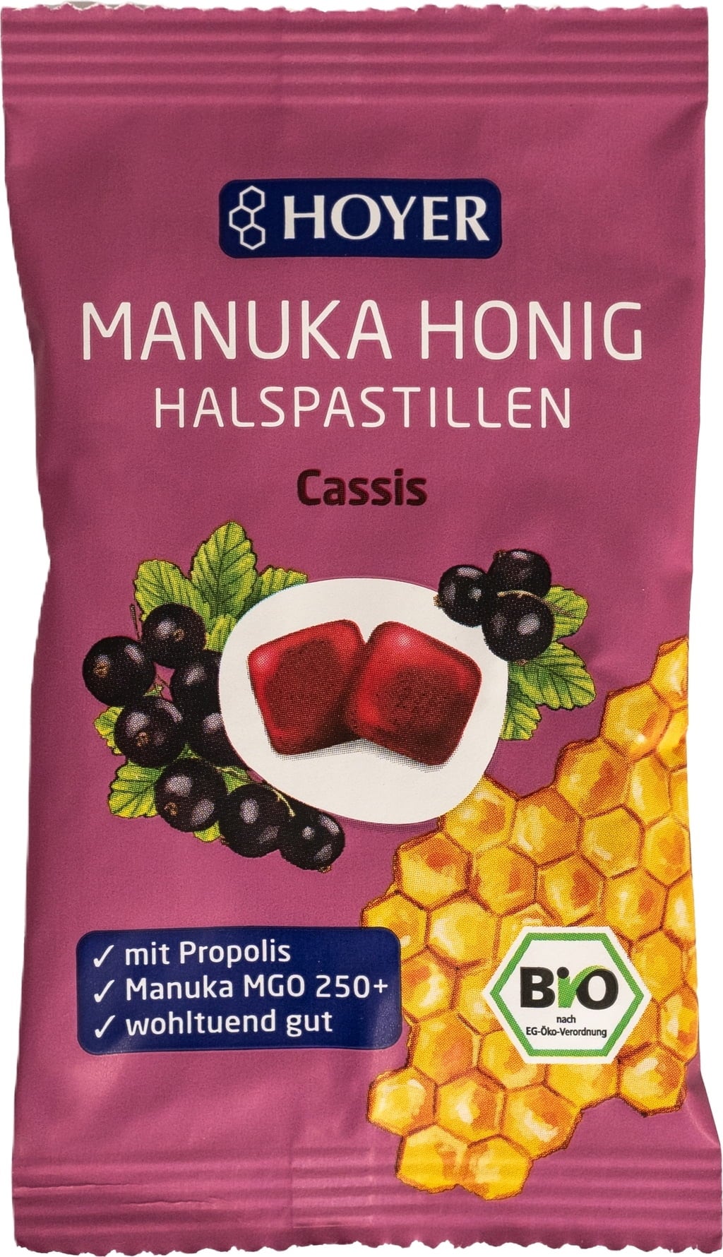 Pastilles pour la Gorge au Miel de Manuka Bio - Cassis