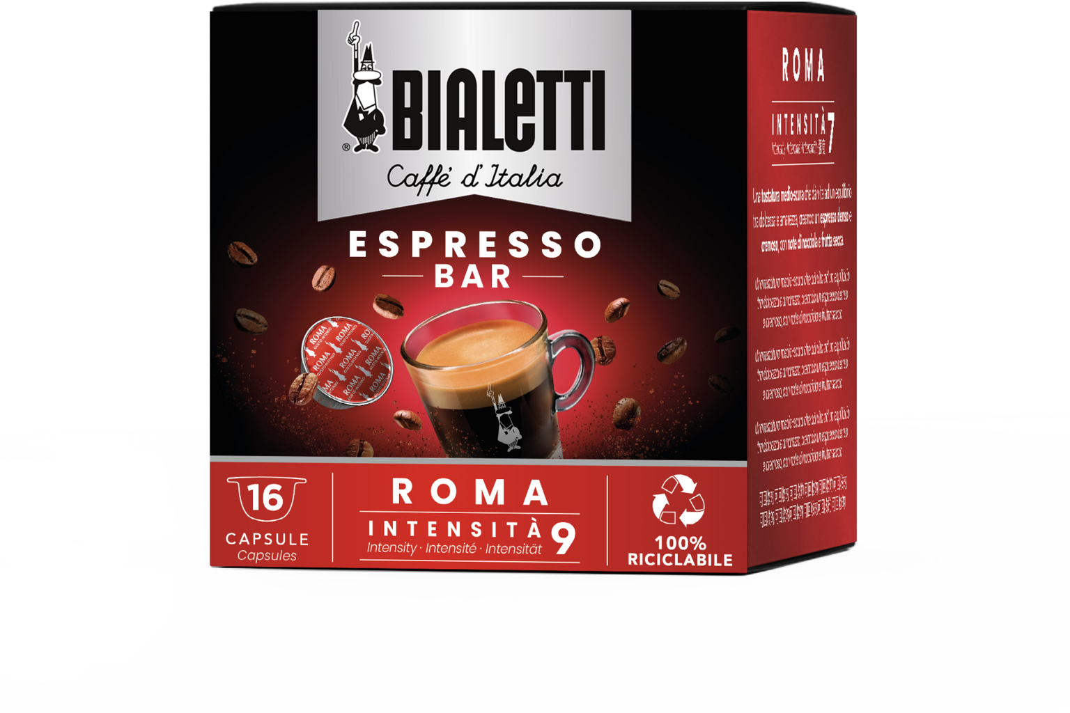 Capsules ROMA Système Bialetti, 16 pièces