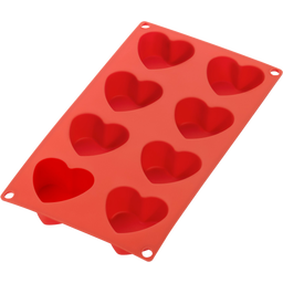 Lékué Silicone Heart-Shaped Pan, 8 cavities