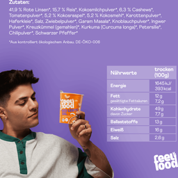 Feelfood BIO Instant Lunch - Red Lentil Dal - 85 g