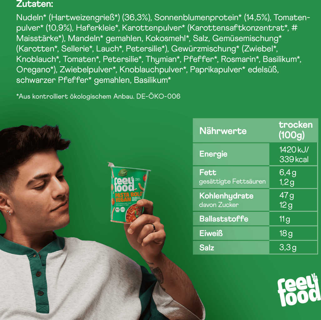 Feelfood Organic Instant Lunch - Pasta Bolo