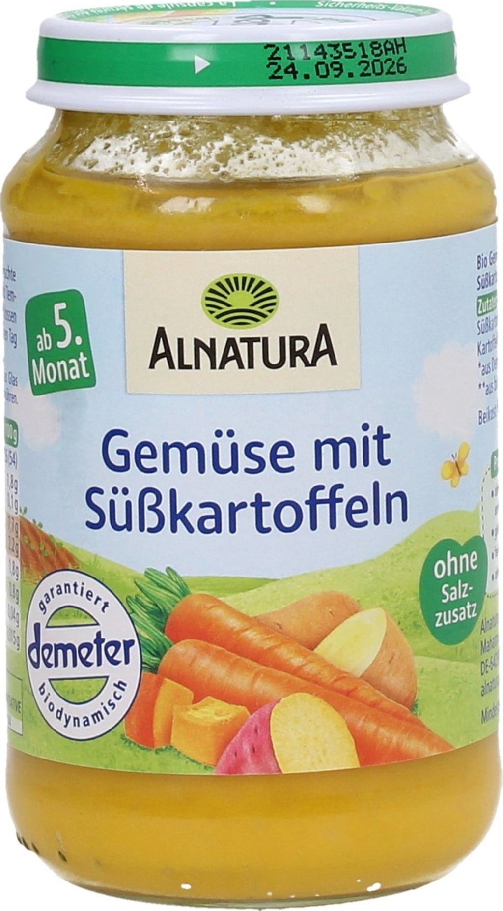 Organic Baby Food Jar - Vegetables with Sweet Potato