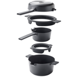 Set di Pentole Impilabili Antiaderenti in Alluminio Riciclato - 5 Pezzi