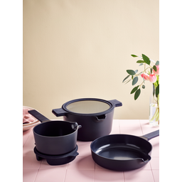 Set di Pentole Impilabili Antiaderenti in Alluminio Riciclato - 5 Pezzi