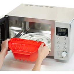 Tiefer Mikrowellen-Dampfgarer mit Ablage 1-2 Portionen